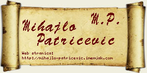 Mihajlo Patričević vizit kartica